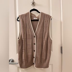 TNA Knit Vest - Taupe